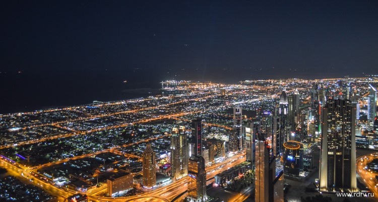 Ночной город Дубай