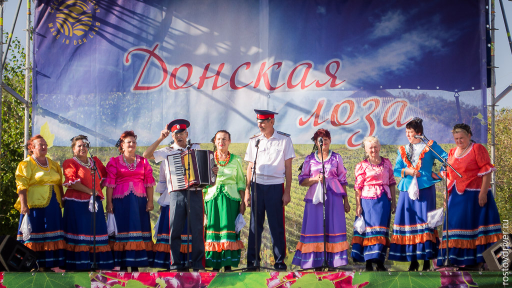Казаки на сцене фестиваля Донская лоза